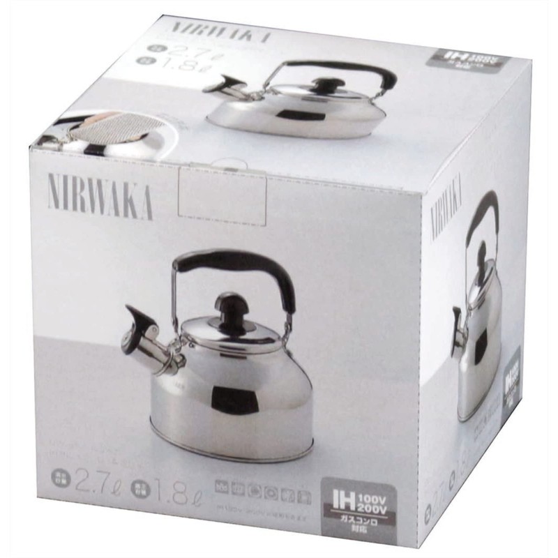 Kakuse NW-07 Whistling Kettle, Full Water, 0.8 gal (2.7 L),