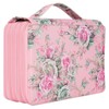 Pencil Case Rose Printed Multi Layer Zipper 252 Slots Portable