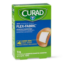 Curad Flex - Vendajes adhesivos de tela, diámetro del vendaje es de 7/8 pies (caja de 100)