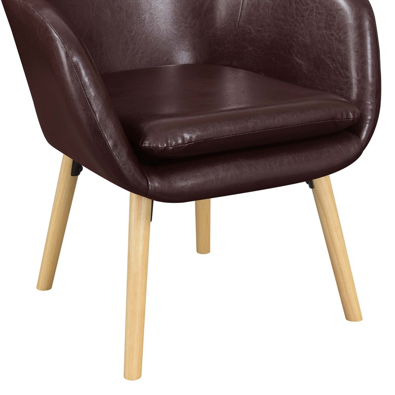 Convenience Concepts Take a Seat Charlotte Accent Chair, Espresso Faux
