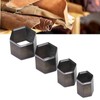 4 Pieces Leather Cutting Dies Hexagonal Hand Cut Box Punch
