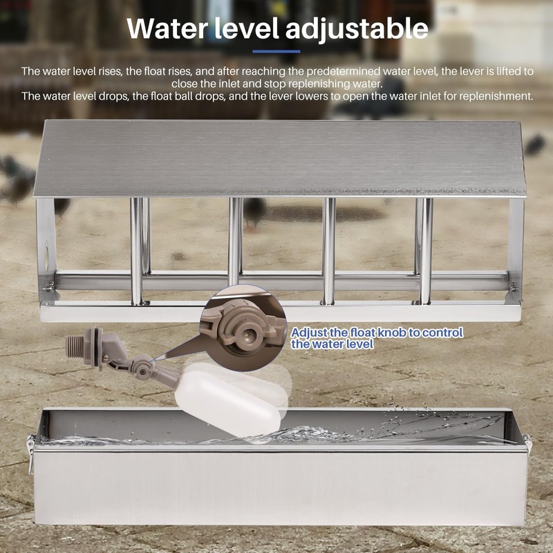 Automatic Chicken Waterer Stainless Steel Large Metal Chicken Waterer System