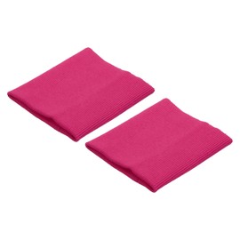 MECCANIXITY Elastic Cuffs Ribbed Trims 4" x 3.5" Cotton Fabric Knit Rib Stretch Tape Cuff Sleeve Waistband for Sewing, Fuchsia 1 Pair