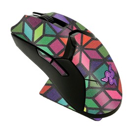 MightySkins Glossy Glitter Skin Compatible with Razer Viper Ultimate - Stained Glass Window | Protective, Durable High-Gloss Glitter Finish | Easy to Apply & Change Styles | Made in The USA
