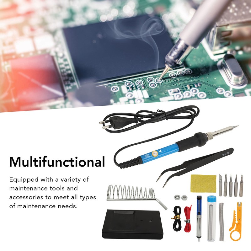 15PCS Set Soldering Iron Set Adjustable Temperature Solder Iron Kit