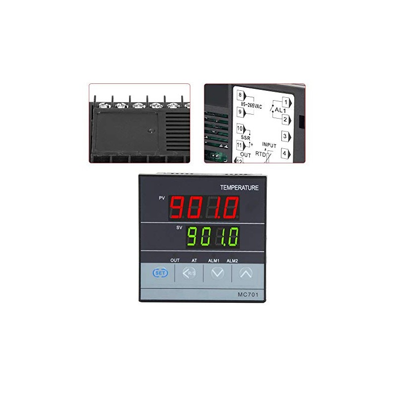 MC701 Type K PT100 Digital PID Temperature Controller Sensor Input