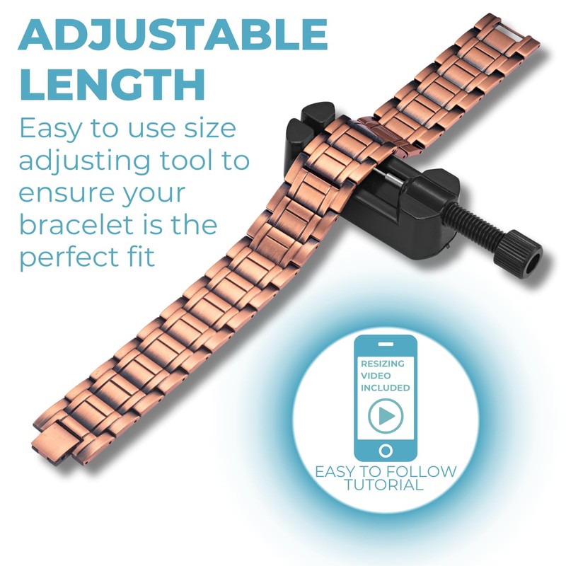 Willis Judd Mens Copper Magnetic Bracelet Extra Wide Magnetic Bracelets