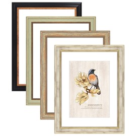 AAQ 4 Pack 8x10 Picture Frame - 8 x 10 photo frame with Tempered Glass, picture frames for wall & tabletop picture frames