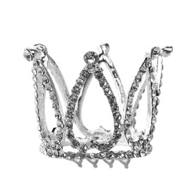 rosenice Crystal Tiara Princess Crown Rhinestone Tiara with Hair Comb (Silver), Alloy, rhinestone, Crystal