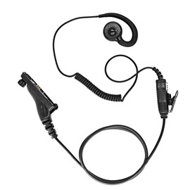 WODASEN XPR 7550e Earpiece C-Shape Swivel Walkie Talkie Headset for Motorola XPR7350e 7380e 7580e XPR7350 7380 7500 7550 7580 XPR 6550 APX 900 1000 4000 6000 7000 8000 SRX 2200 Radio Pogo Pin PTT Mic