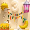 Kiwochy 8 PCS Ice Cream Doughnut Birthday Foil Balloons Set