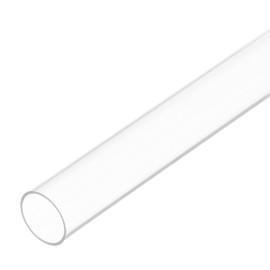 sourcing map Plastic Pipe Rigid Polycarbonate Round Tube Clear 3/8"(10mm) ID 0.4"(11mm) OD 14"(350mm) High Impact for Lighting, Models, Water Plumbing