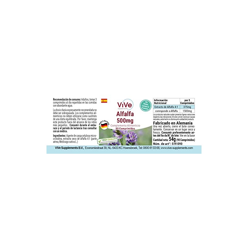 Alfalfa – 90 Tablets – 4x Concentrated Medicago Sativa Extract
