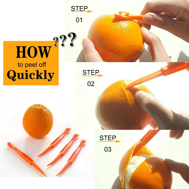 Orange Peeler Tools Citrus Peel Cutter Plastic Easy Fruit Vegetable