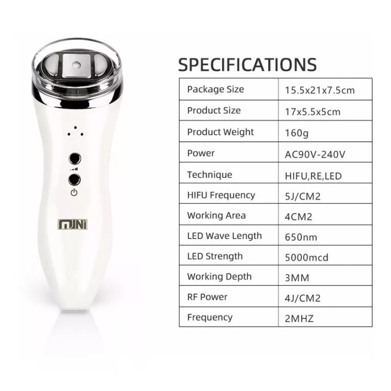 Mini Hifu Hifu Restirador Facial Lifting Radiofrecuencia Galvánica