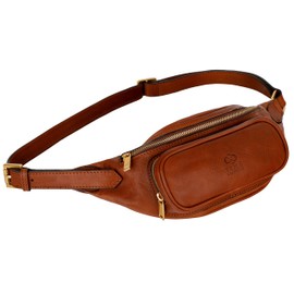 Leather Waist Bags for Men and Women, Bum Bag, Belt Bag, Crossbody Bag Time Resistance, light brown