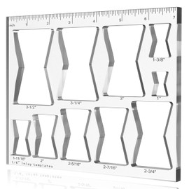 inBovoga 10 in 1 Router Templates for Woodworking, Router Jig Butterfly Inlay Template, Bow tie Router Template Decorative
