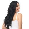 Luxiremi Wig Black Long Hair Wigs Synthetic 65 cm Adjustable