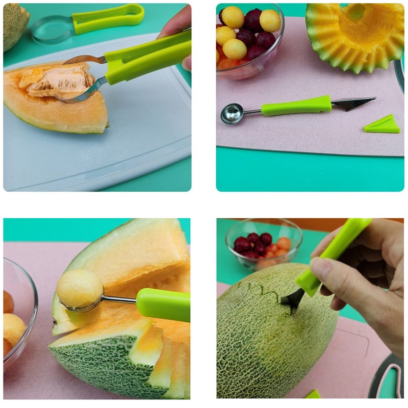 4 in 1 Fruit Tool Set Fruit Carving, Fruit Scoop