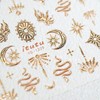 1 Sheet Embossed Star Nail Stickers for Nail Art Gold
