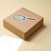 Medium 100mm 'Tennis Racket & Ball ' Permanent Sticker Decal