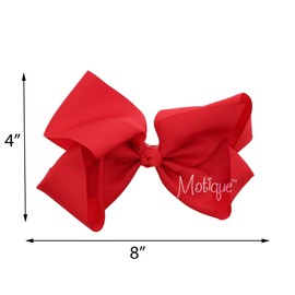 8 Inch Grosgrain Bow for Women and Girls-Red