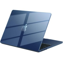 EooCoo Compatible for MacBook Air 15 inch Case M4 M3 M2 A3114 A2941 with Touch ID,2023 2024 2025 Release, Protective Plastic Hard Shell, Smooth Shiny Surface Laptop Cover, Crystal Midnight