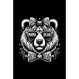 Mama Bear: Bear Face Design | Blank Lined Notebook for Moms