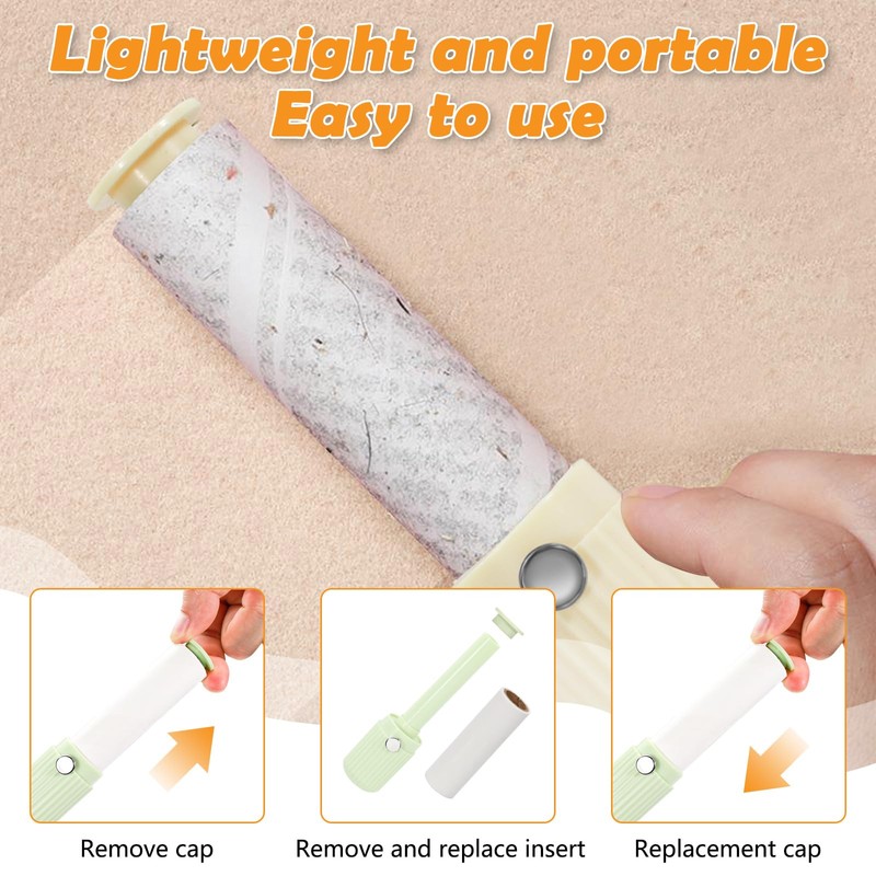 LELE LIFE 2Pcs Mini Lint Roller, Travel Lint Roller for