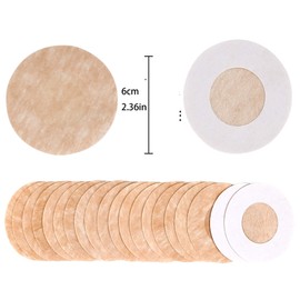 Ubrand 100 Pieces Nipple Cover Disposable Nipple Pasties Stickers Nipple Petals Bra Pad Natural & Invisible Satin Breast Covers Pasties Self-Adhesive No Show Bra for Women, Beige, Large