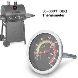 Termómetro de Cocina, 50~800 ℉ Medidor de Temperatura de Termómetro de Barbacoa de Acero Inoxidable para Cocinar a la Parrilla, Horno