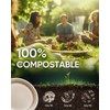 Hihomry 120 Count Compostable Paper Plates Set 7 Inch &