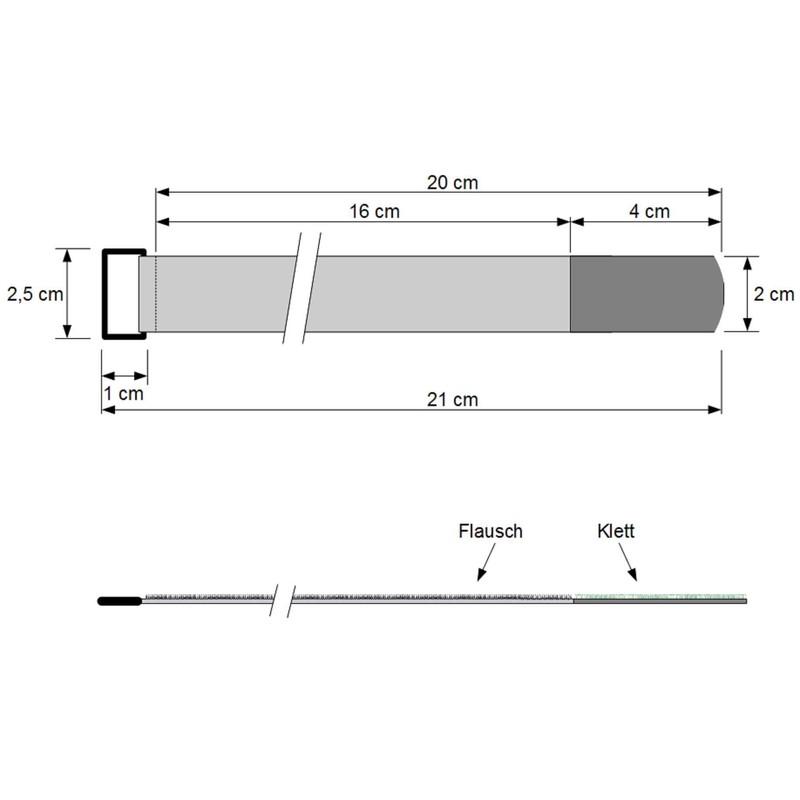 100 x 20 cm x 20 mm FUK Resealable Velcro