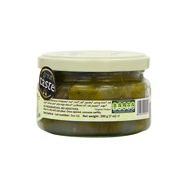 Marianna's Greek Organic Stuffed Vineleaves with Rice - Greek Dolmadakia