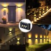 8 Pack Solar Wall Lights for Outside Solar Fence Lights