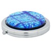 GlassOfVenice Murano Glass Millefiori Folding Compact Mirror - Aqua Blue