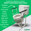 Essential Medical Supply Height Adjustable Standing Toilet Safety Rail -