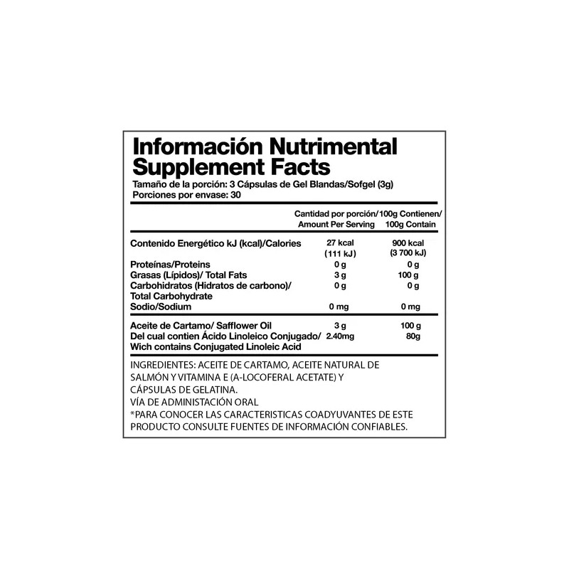 Cla Alpha Nutrition 90 Caps 1000 Mg Cu