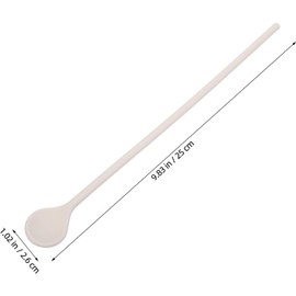 4 Piezas Cuchara de Silicona, Mango Largo Beige