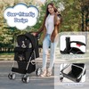 HAPPAWS 4 Wheels Dog Stroller, Foldable Pet Stroller for Small/Medium