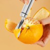 3pcs Stainless Steel Orange Peeler, Long Handle Fruit Peeler for