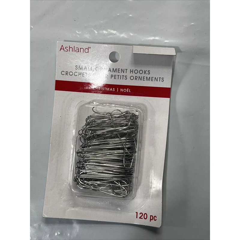 Ashland Christmas Holiday Silver Ornament Hooks Small 120 Pc