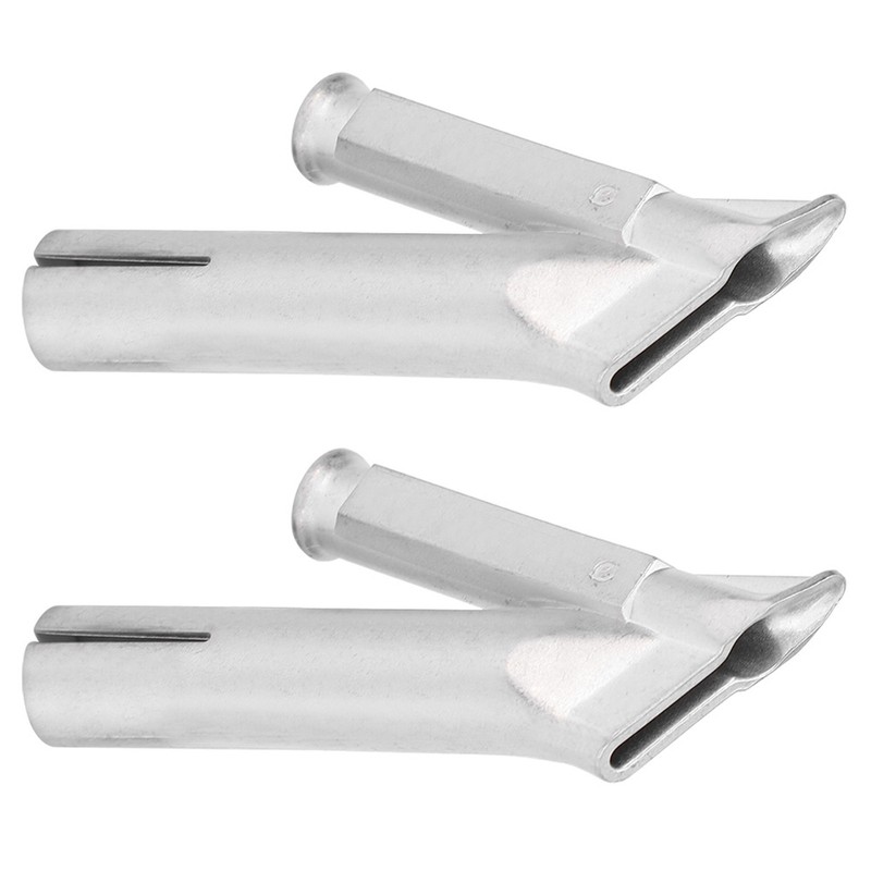 2Pcs Welding Gun Nozzle Cicular Stainless Steel Hot Air Plastic