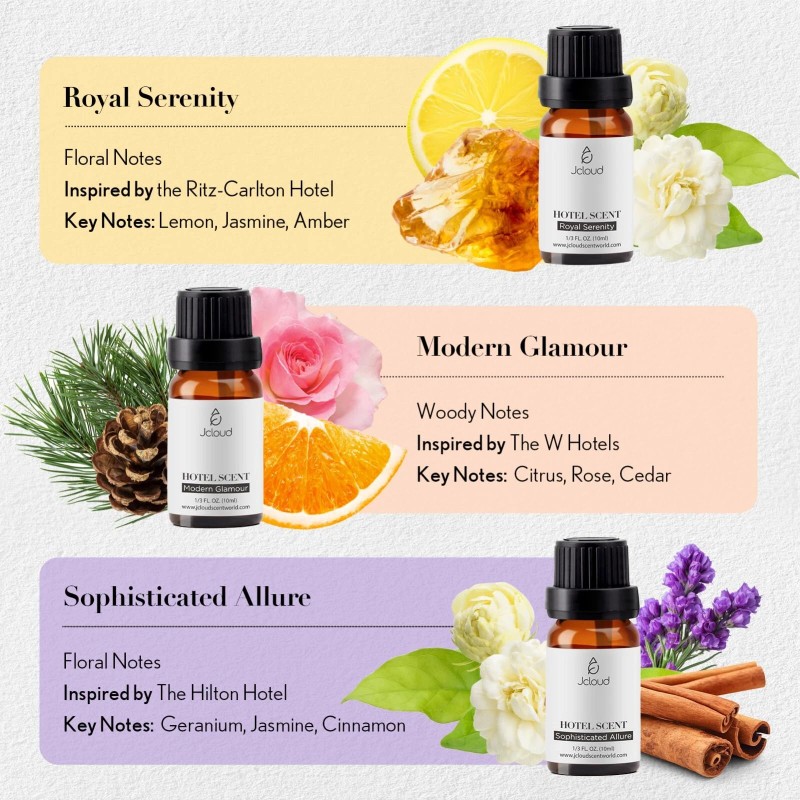 JCLOUD Hotel Diffuser Oils Set | Top 6 Luxury Hotel