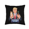 Cats and Ducks For Trump Throw Pillow