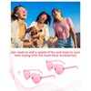 SUNYIWJIE 30 Pairs Heart Sunglasses for Women Bulk Transparent Pink