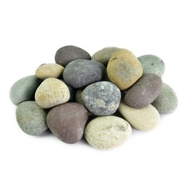 ROYAL SAPPHIRE Mexican Beach Pebbles | Smooth Unpolished Stones | Hand-Picked, Premium Pebbles for Garden and Landscape Design | Mixed 22 lbs Approx