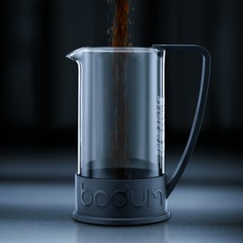 Bodum 51oz Brazil French Press Coffee Maker, High-Heat Borosilicate Glass, Black - Made in Portugal