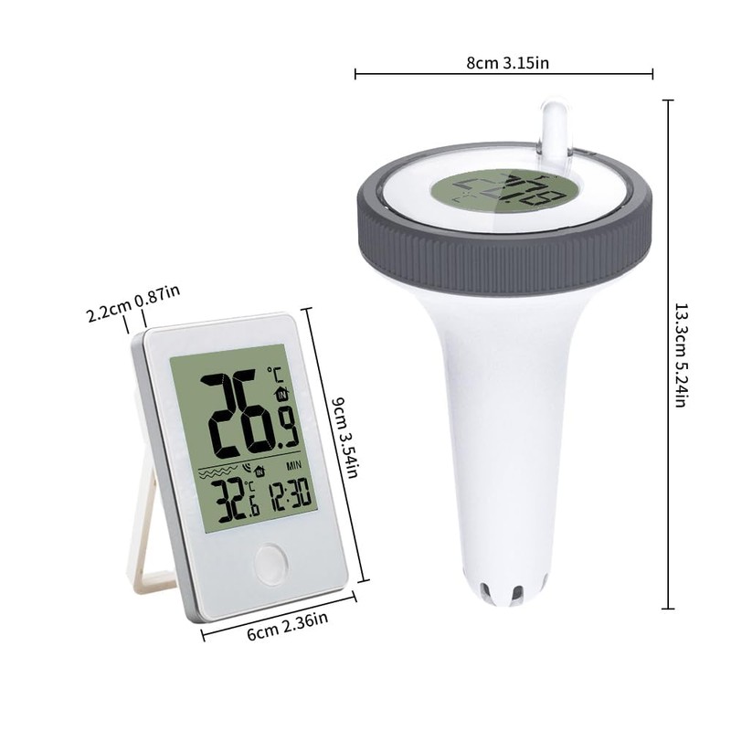 Benustra Digital Pool Thermometer, Pool Thermometer Floating Easy Read with