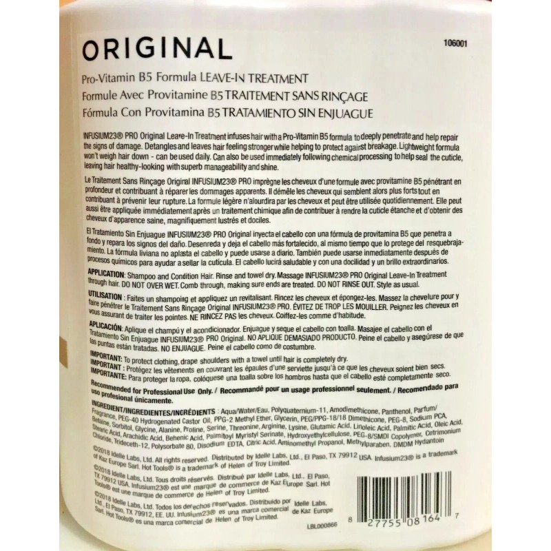 INFUSIUM 23 Orginal Formula Pro-Vitamin Leave-In Hair Treatment 33.8 oz